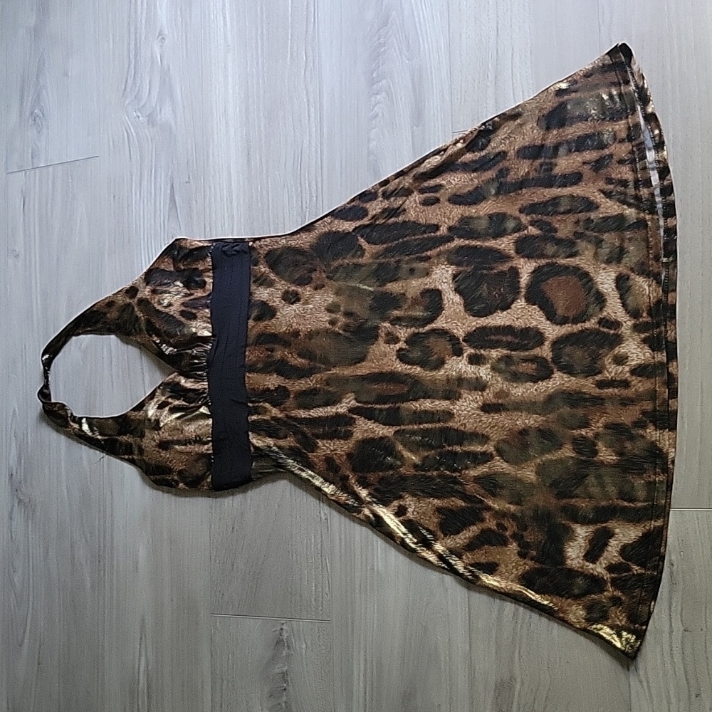 Halter neck leopard dress